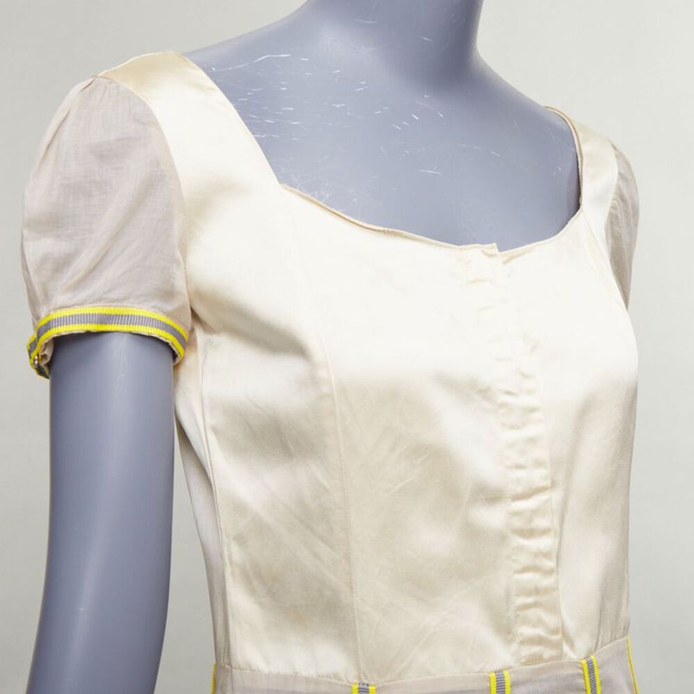 Miu Miu 1999 Runway Beige Patchwork Dress - Picture 7 of 9